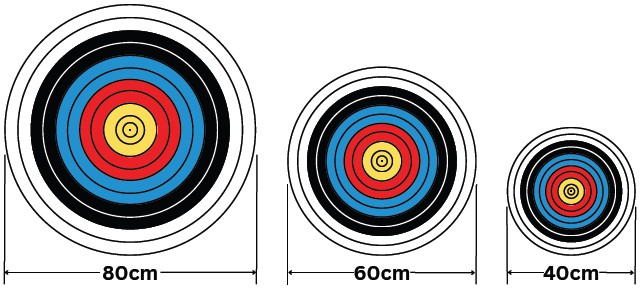 The three World Archery faces used across the levels.