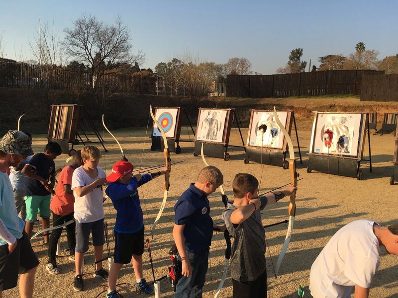Young archers at a birthday party