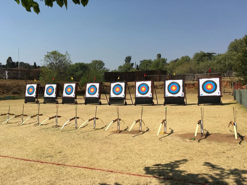 The range set up for an event